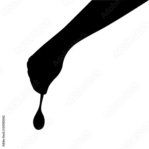 spoon in hand silhouette vector illustration, tablespoon