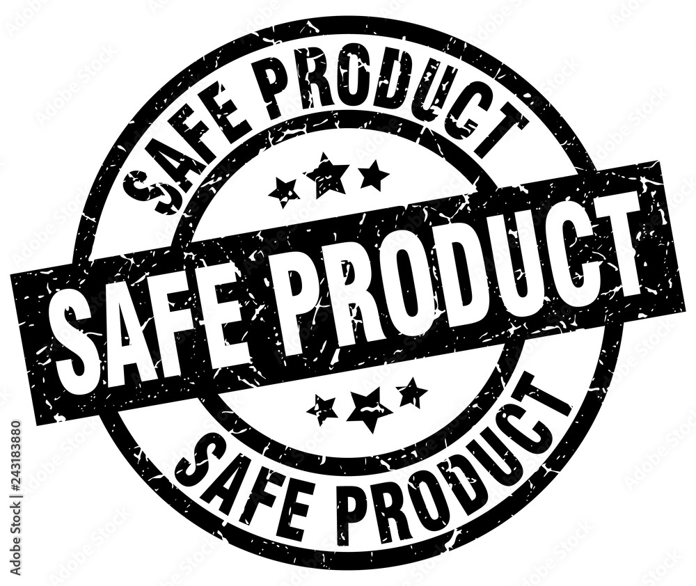 safe product round grunge black stamp safe product round grunge black stamp