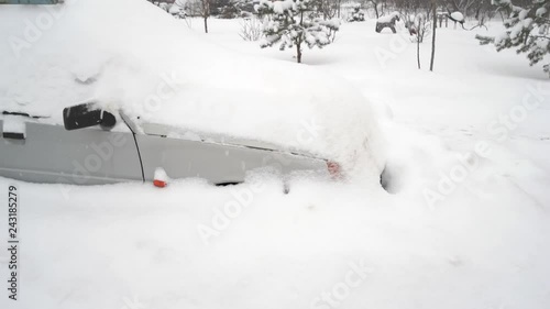 Wallpaper Mural Passenger car after snow storm. Car buried under deep snow after snow storm. How cold temperatures affect your car. Torontodigital.ca