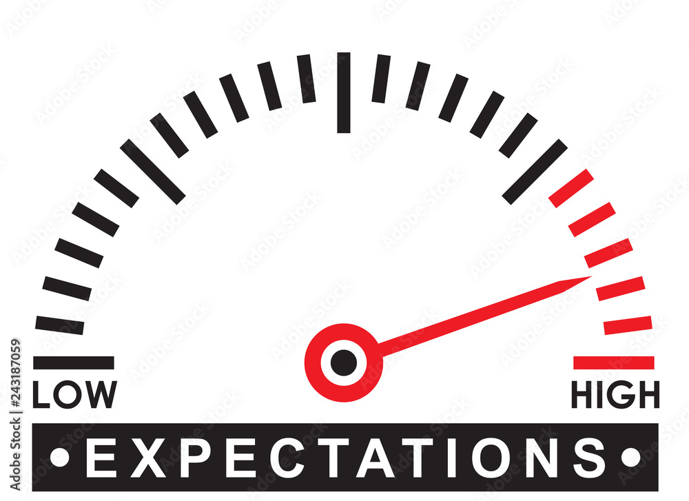 high expectations - monitoring scale - illustration template high expectations - monitoring scale - illustration template