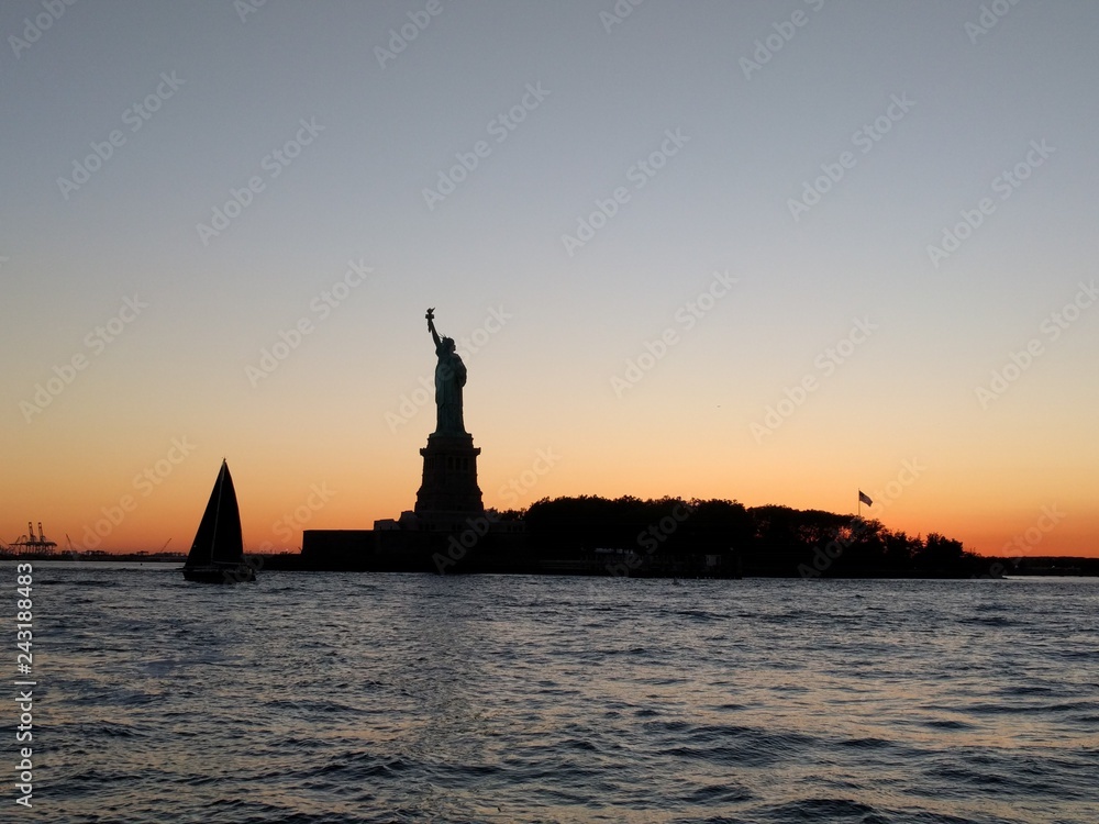 Statue of Liberty Sunset