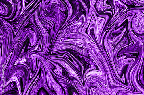 Liquid Abstract Pattern With Proton Purple Graphics Color Art Form. Digital Background With Proton Purple Abstract Liquid Flow.