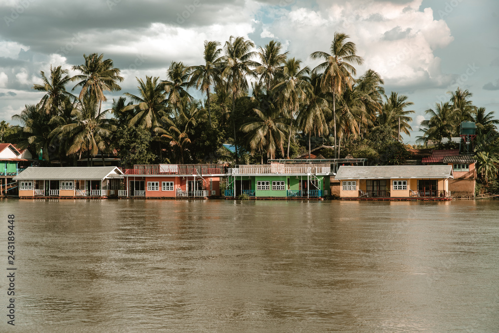 Don Det island in 4000 islands in south of Laos