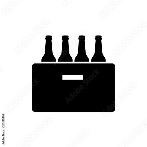 the crates of beer. Vector illustration