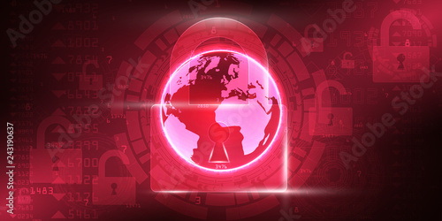 Future cyber technology web services for business and internet project. Cyber security and information or network protection.Vector illustration