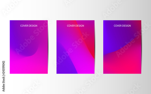 Minimal covers design. Abstract creative templates, cards, color covers set. Geometric design, liquids, shapes. Vector illustrations