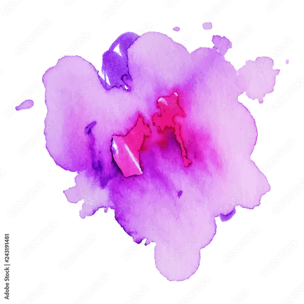 Color splash on white background. Abstract watercolor background.