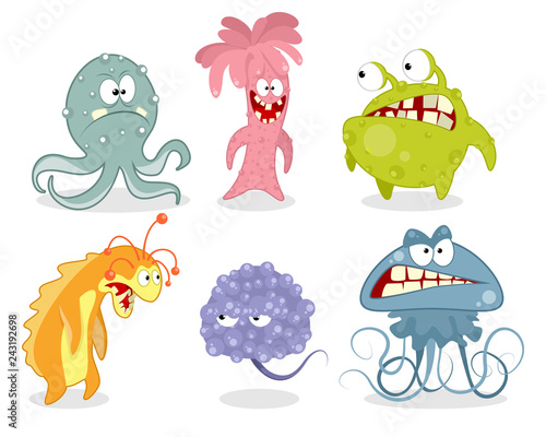 Set of fabulous creatures