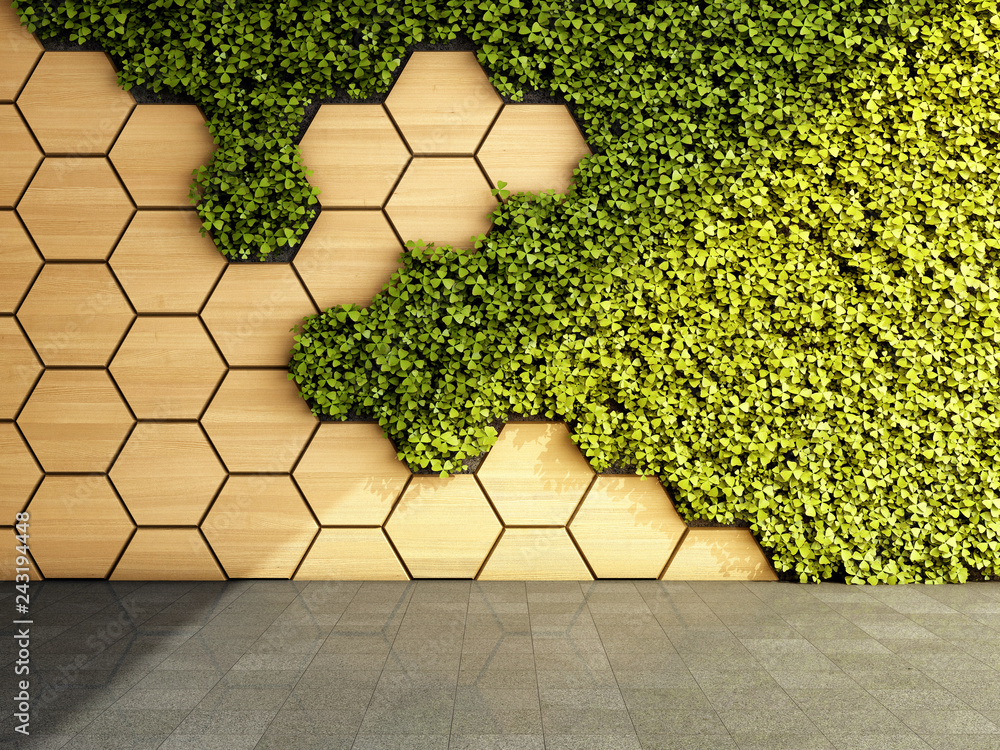 Vertical garden in modern interior Stock Illustration Adobe Stock