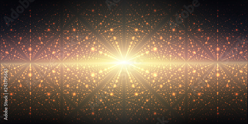 Vector interstellar space background.Cosmic galaxy illustration.Background with nebula, stardust and bright shining stars.Vector Illustration for party ,artwork, brochures, posters.