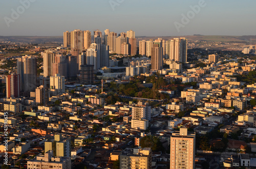 Aerial view of the urban landscape with buildings
