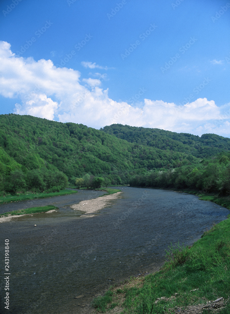 San river under Otryt, Bieszczady, Poland