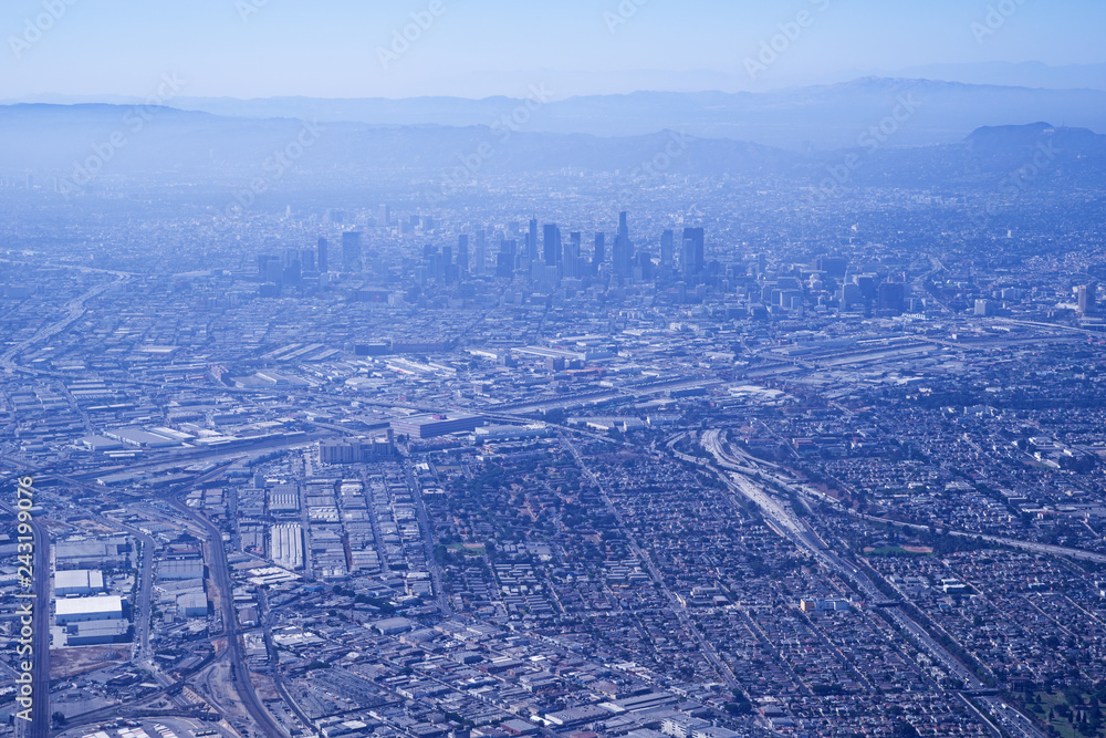 Aerial View Of Downtown Los Angeles