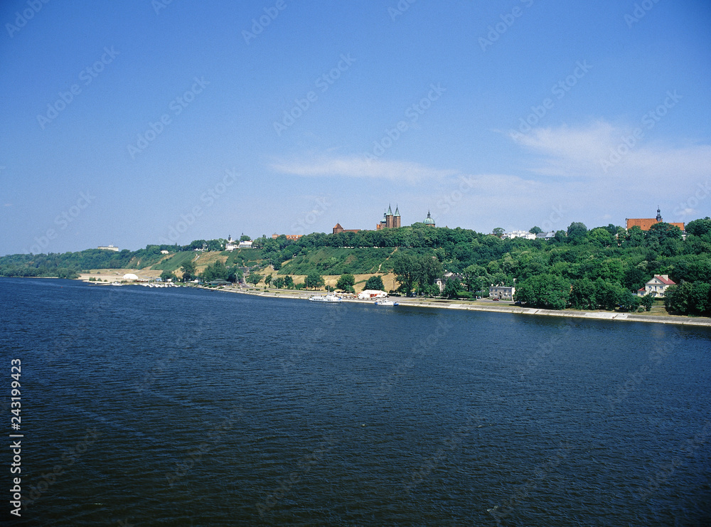 Naklejka premium Plock and Wisla river, Poland
