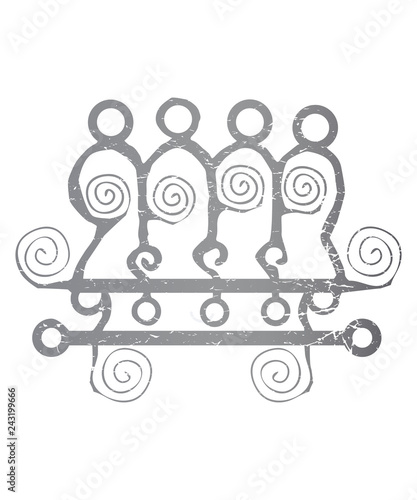 Demonology Vector Illustration: Demon Paimon Sigil imitation.