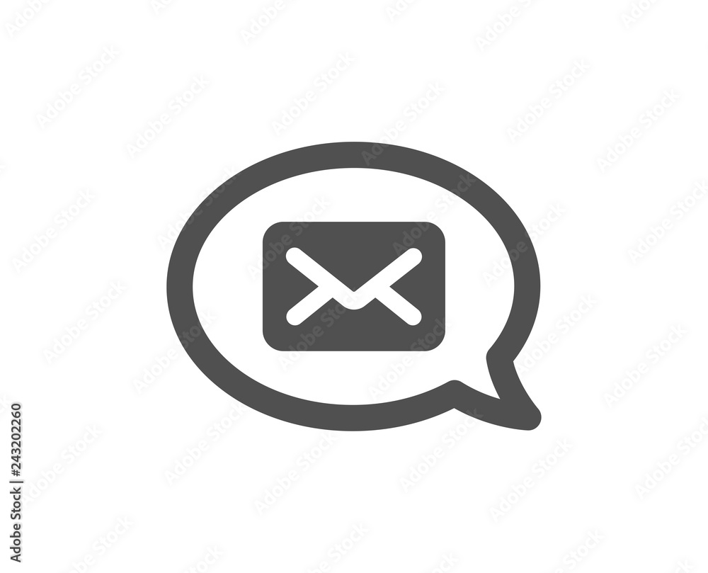 Mail icon. Messenger communication sign. E-mail symbol. Quality design element. Classic style icon. Vector Mail icon. Messenger communication sign. E-mail symbol. Quality design element. Classic style icon. Vector