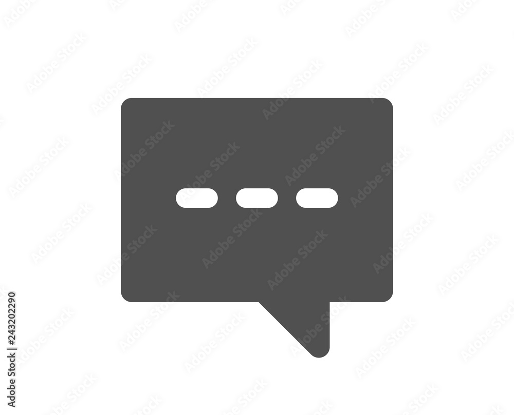 Chat icon. Speech bubble sign. Communication or Comment symbol. Quality design element. Classic style icon. Vector Chat icon. Speech bubble sign. Communication or Comment symbol. Quality design element. Classic style icon. Vector