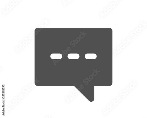 Chat icon. Speech bubble sign. Communication or Comment symbol. Quality design element. Classic style icon. Vector