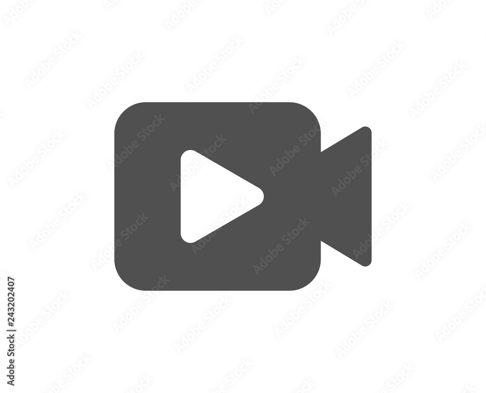 Video Camera icon. Movie or Cinema sign. Multimedia symbol. Quality design element. Classic style icon. Vector Video Camera icon. Movie or Cinema sign. Multimedia symbol. Quality design element. Classic style icon. Vector