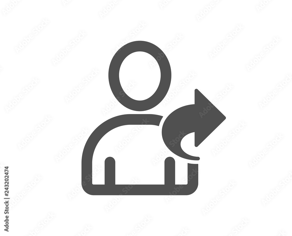 Refer a friend icon. Share sign. Quality design element. Classic style icon. Vector Refer a friend icon. Share sign. Quality design element. Classic style icon. Vector