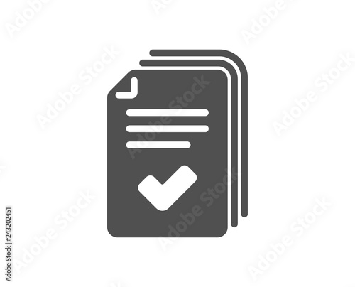 Handout icon. Documents example sign. Quality design element. Classic style icon. Vector