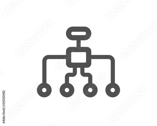 Restructuring icon. Business architecture sign. Delegate symbol. Quality design element. Classic style icon. Vector