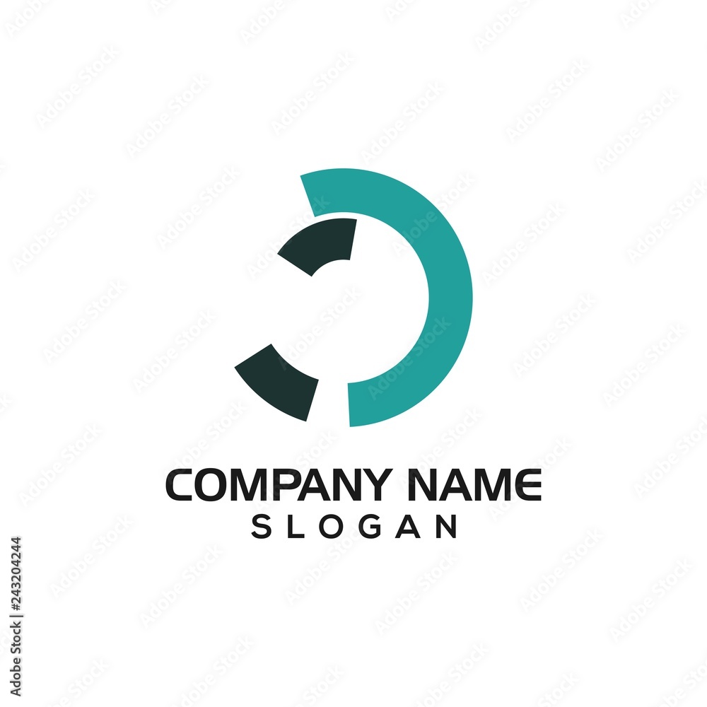 Simple shape for technology logo template Simple shape for technology logo template
