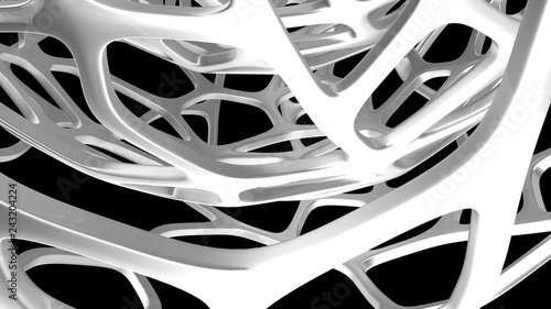 white Abstract modern futuristic structure background 3d render