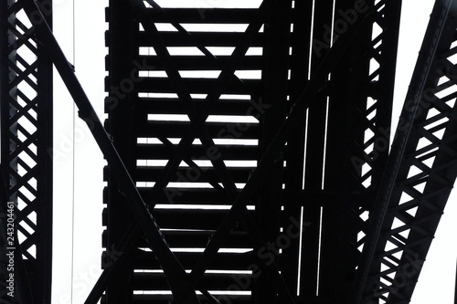 Fototapeta Naklejka Na Ścianę i Meble -  Abandoned Milwaukee rail road bridge, Columbia River, Beverly, WA