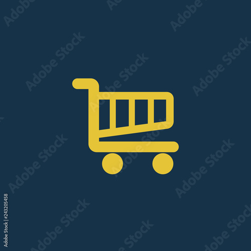 shopping cart icon. illustration for graphic and web design.