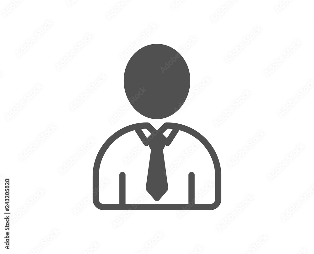 User icon. Profile Avatar sign. Businessman Person silhouette symbol. Quality design element. Classic style icon. Vector
