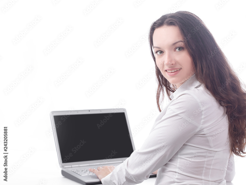 successful business woman sitting at a Desk successful business woman sitting at a Desk