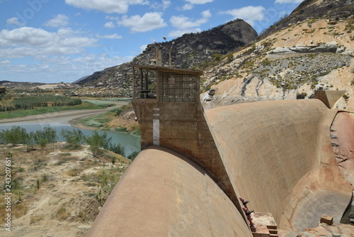 View of the dry dam "Eurico Gaspar Dutra" know as "Gargalheiras" in Brazil.