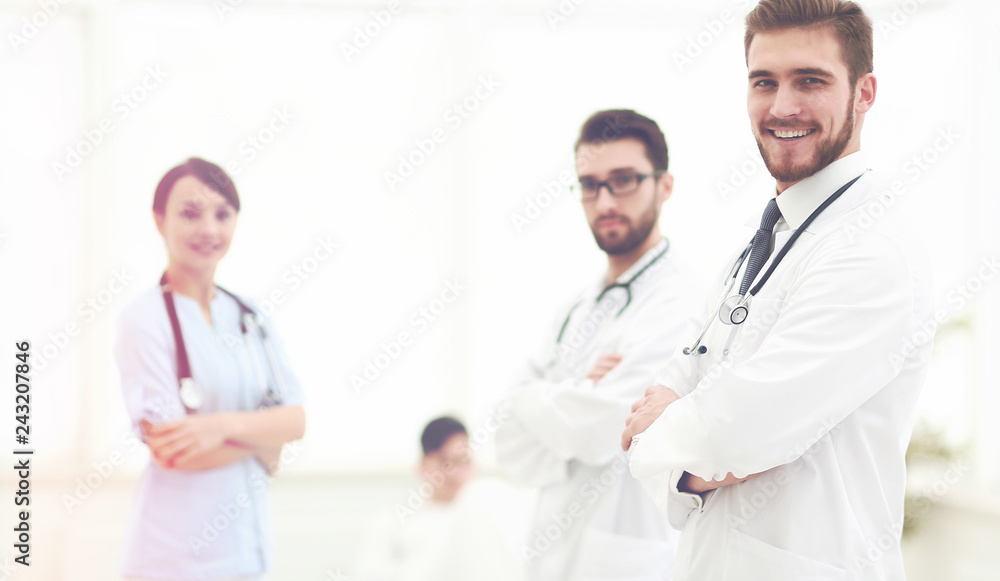 group of doctors in a medical office. group of doctors in a medical office.