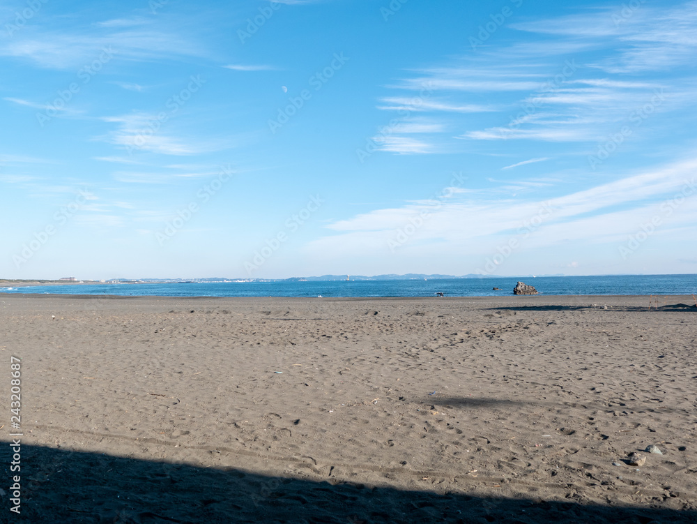 Obraz premium 砂浜と海、空2