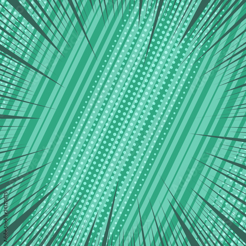 Comic page green background