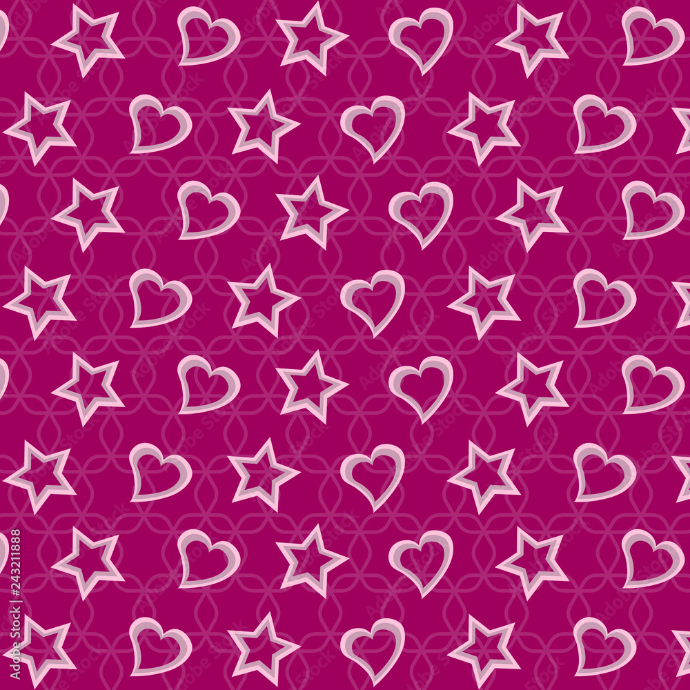 Valentine day seamless pattern hearts vector Valentine day seamless pattern hearts vector