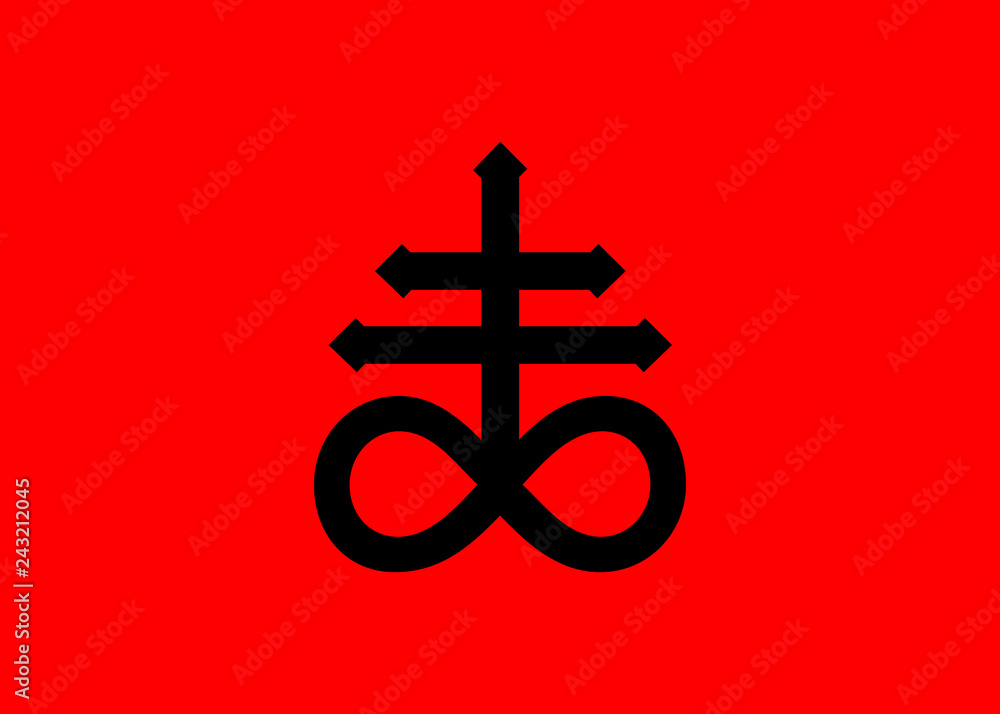 bunke Berolige uddøde Leviathan Cross alchemical symbol for sulphur, associated with the fire and  brimstone of Hell. Black icon isolated vector illustration. Blackwork,  flash tattoo or print design , red background Stock Vector | Adobe Stock