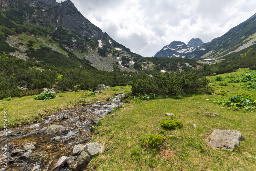 Summer landscape of Malyovitsa peak and Malyoviska river, Rila Mountain, Bulgaria Summer landscape of Malyovitsa peak and Malyoviska river, Rila Mountain, Bulgaria
