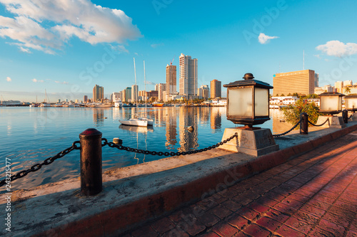 Skyline of Manila City and Manila Bay photo