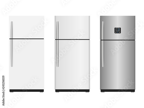 Closed refrigerators - vector illustration or graphic design element photo