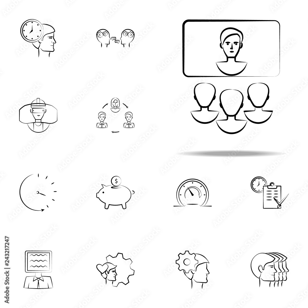 presentation, businessman s hand drawn icon. business icons universal set for web and mobile presentation, businessman s hand drawn icon. business icons universal set for web and mobile