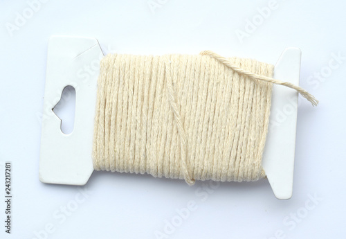 Spool of white cotton cooking twine