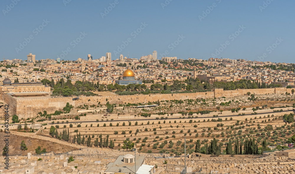 Jerusalem Viewded from the Garden on Gethsemane