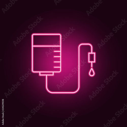 Liposuction clinic surgery icon. Elements of anti agies in neon style icons. Simple icon for websites, web design, mobile app, info graphics