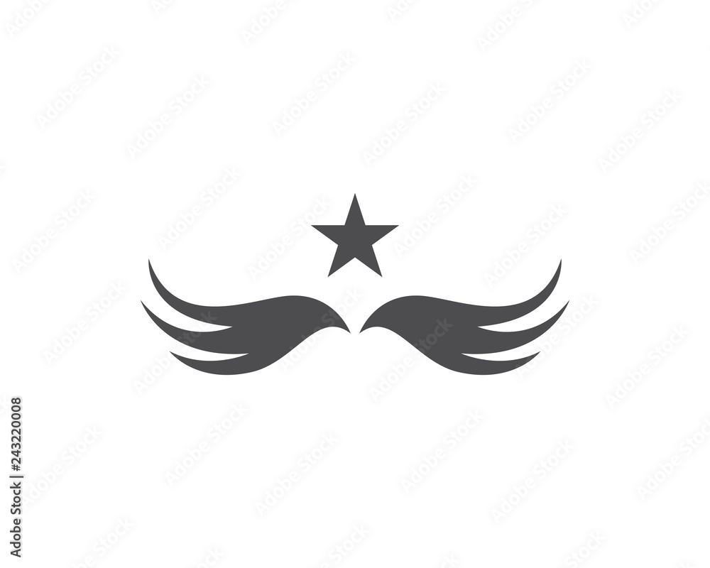 Obraz premium Falcon wing Eagle Bird Logo Template