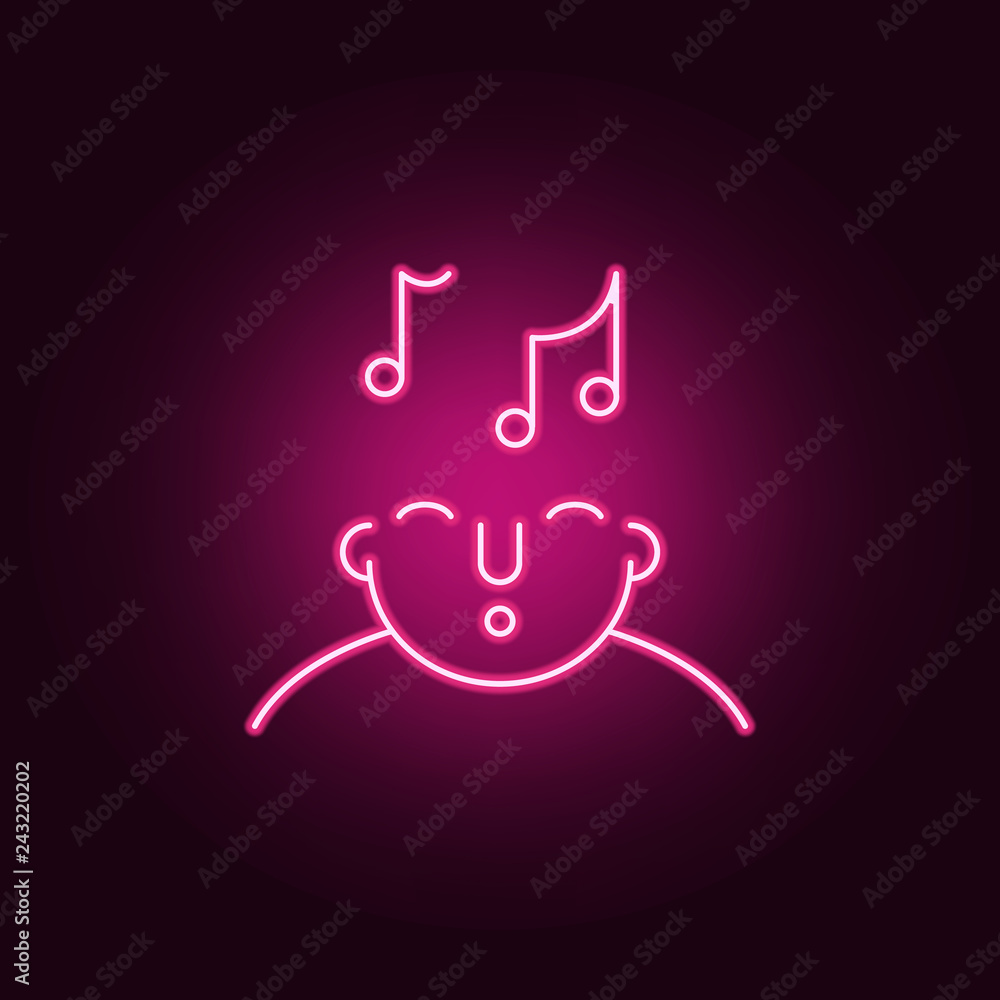 music on mind icon. Elements of What is in your mind in neon style icons. Simple icon for websites, web design, mobile app, info graphics music on mind icon. Elements of What is in your mind in neon style icons. Simple icon for websites, web design, mobile app, info graphics