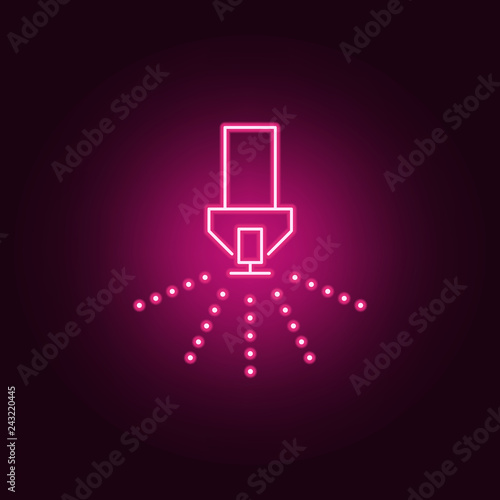 fire sprinkler icon. Elements of Sprinkler in neon style icons. Simple icon for websites, web design, mobile app, info graphics
