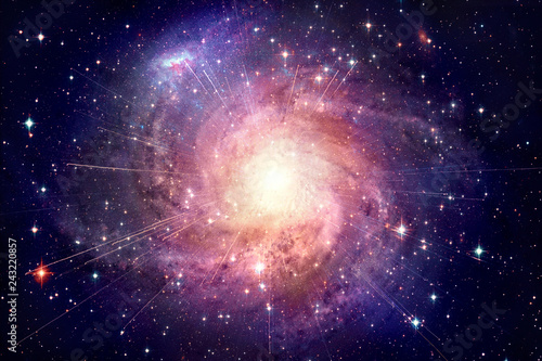 Fototapeta Naklejka Na Ścianę i Meble -  Artistic Multicolored Bright Nebula Galaxy In Deep Space Artwork Background