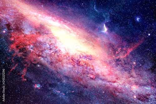 Artistic Multicolored Smooth Bright Nebula Galaxy In Deep Space Artwork Background